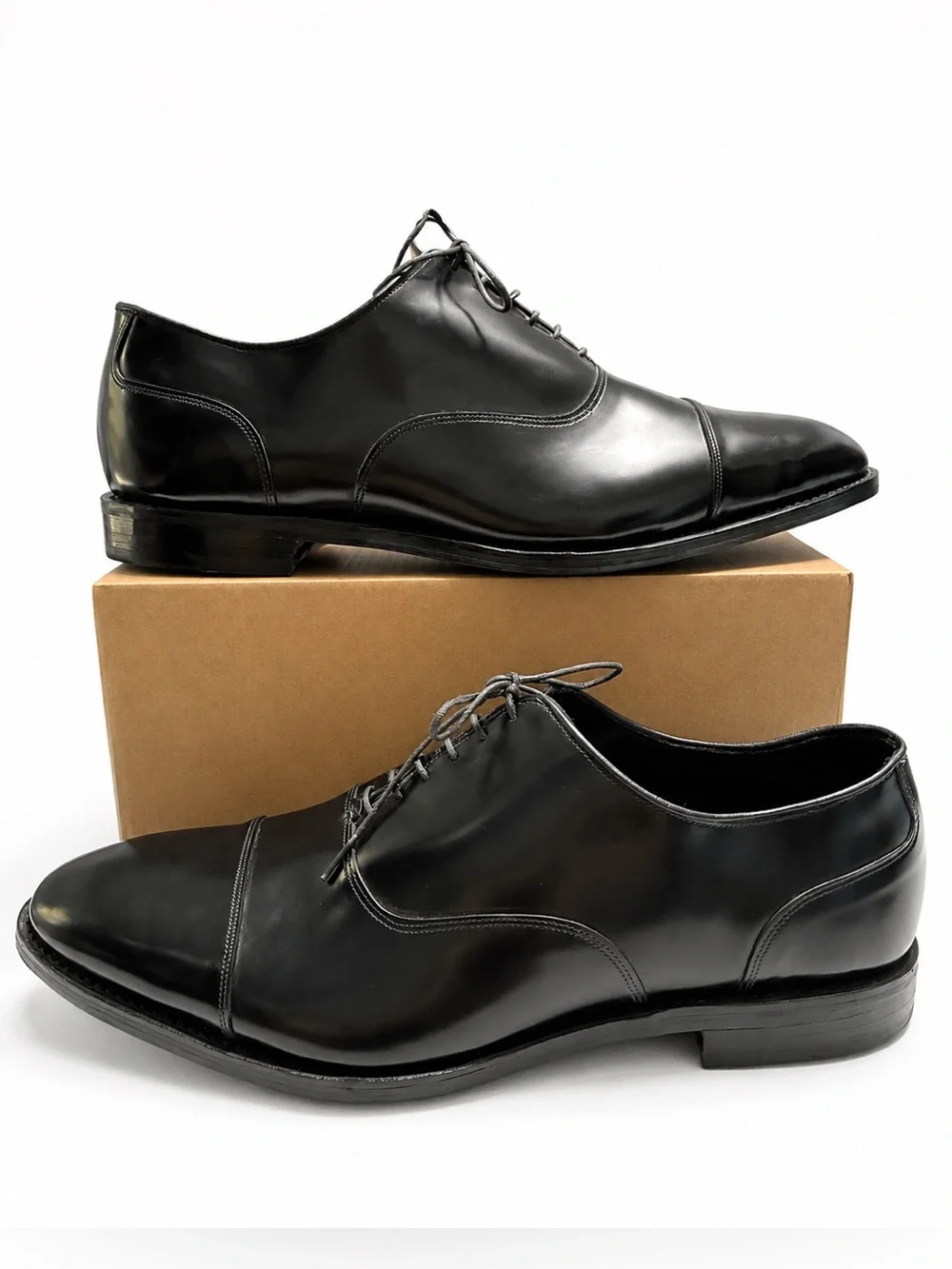 Allen Edmonds Bond Street Men’s Size 14 3E Black Leather Cap Toe Oxford Shoes